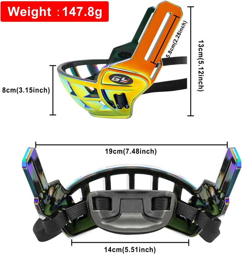 GY Hockey Helmet Face Shield Cage Adult Ice Hockey Half Shield Cage Lower-Face Protection for Chin/Lips/Teeth Without Hindering Breathability - Image 3
